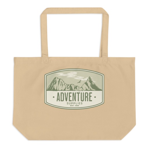 [ID: 378-G32] Adventure Supplies - Mountain Large Eco Tote