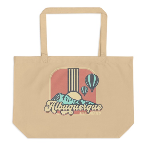 [ID: 378-G36] Albuquerque - Retro Hot Air Baloon Large Eco Tote