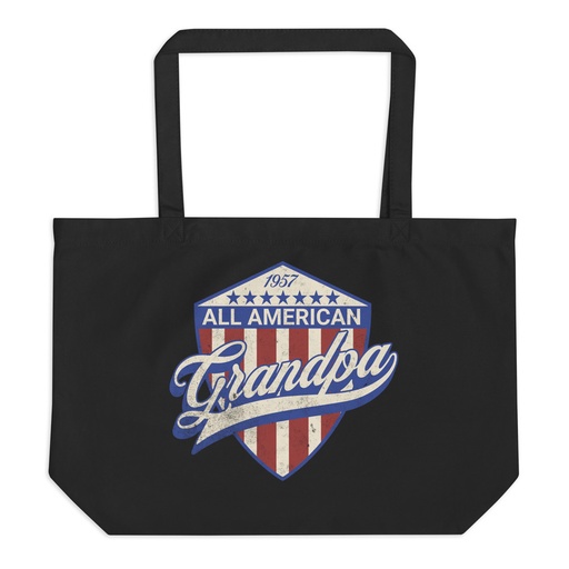[ID: 378-G41] all american grandpa Large Eco Tote