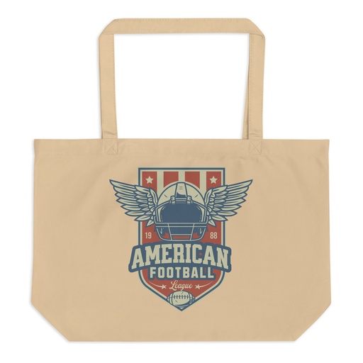 [ID: 378-G70] American Football League - Sports Helmet Large Eco Tote