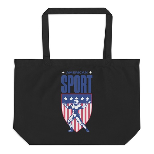 [ID: 378-G71] American Football Sport Large Eco Tote