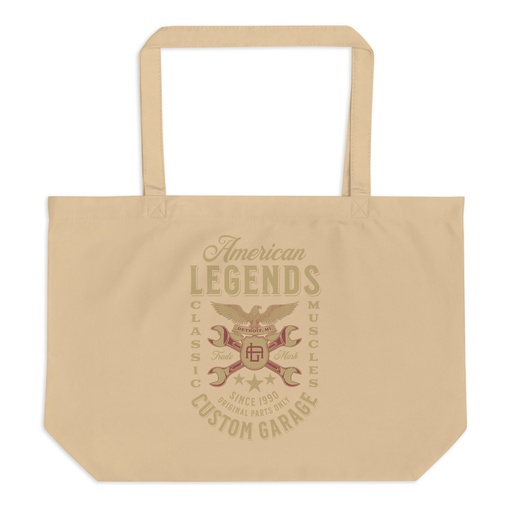 [ID: 378-G75] American Legends Garage - Eagle Large Eco Tote