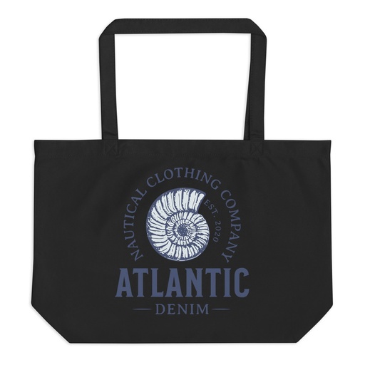 [ID: 378-G113] Atlantic Denim - Nautical Large Eco Tote
