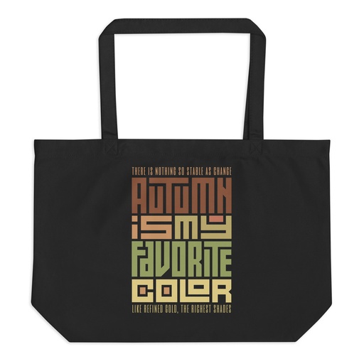 [ID: 378-G116] Autumn is my Favorite Color - Lettering Large Eco Tote