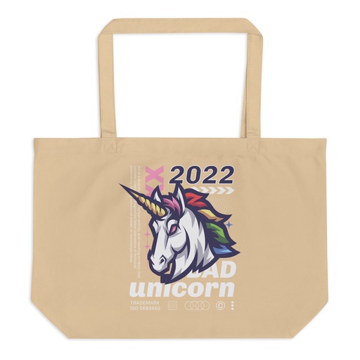 [ID: 378-G128] Bad Unicorn - Horse Large Eco Tote