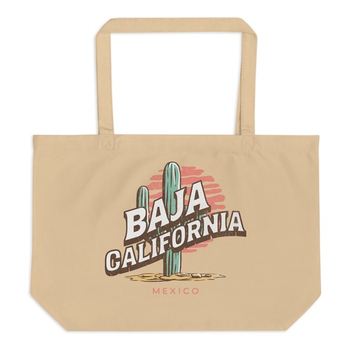 [ID: 378-G132] Baja Cali Mexico Large Eco Tote