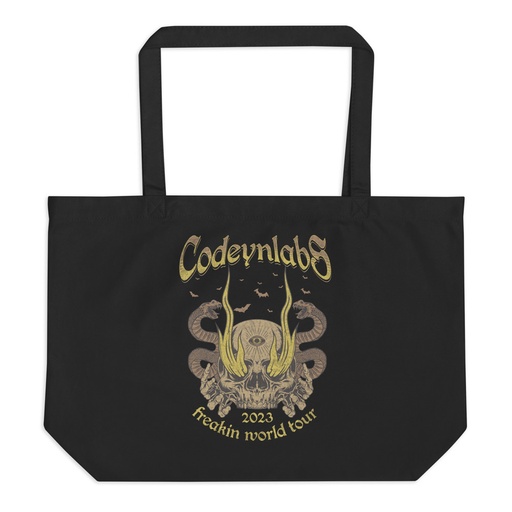 [ID: 378-G137] Band Merchandise Tour Illustration Large Eco Tote