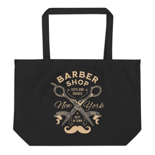 [ID: 378-G139] Barber Shop Cuts & Shaves - Scissor Large Eco Tote