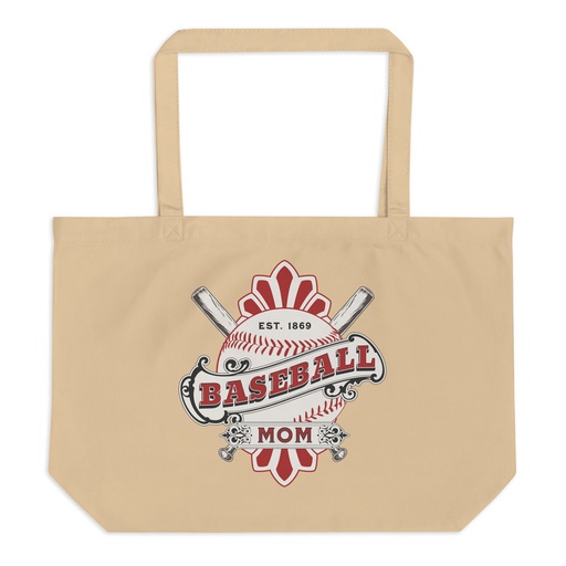 [ID: 378-G144] Baseball Mom Large Eco Tote