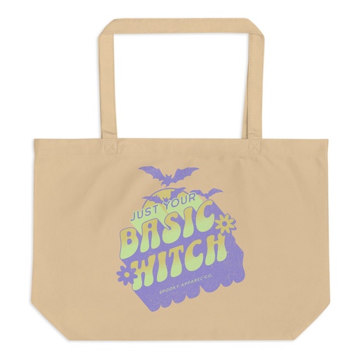 [ID: 378-G146] Basic Witch - Halloween Large Eco Tote