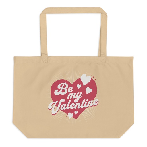 [ID: 378-G158] Be my Valentine - Love Heart Large Eco Tote