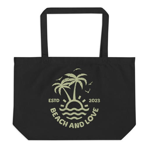 [ID: 378-G161] Beach and Love Large Eco Tote
