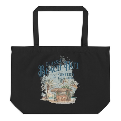 [ID: 378-G166] Beach Hut Large Eco Tote