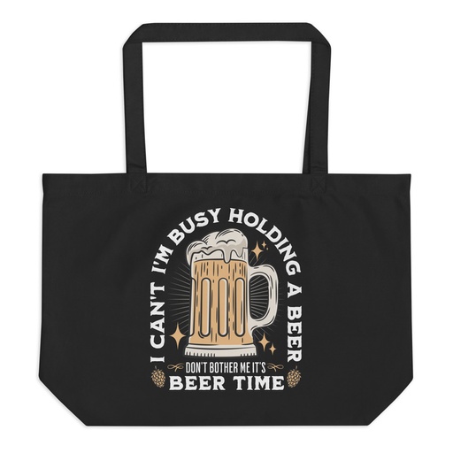 [ID: 378-G176] Beer Time - Father's Day Large Eco Tote