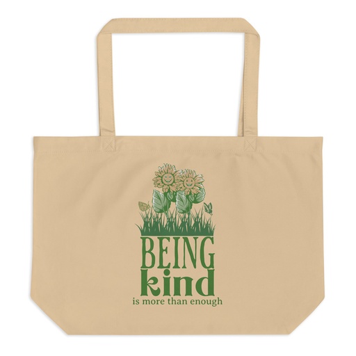 [ID: 378-G177] Being Kind is more than enough Large Eco Tote