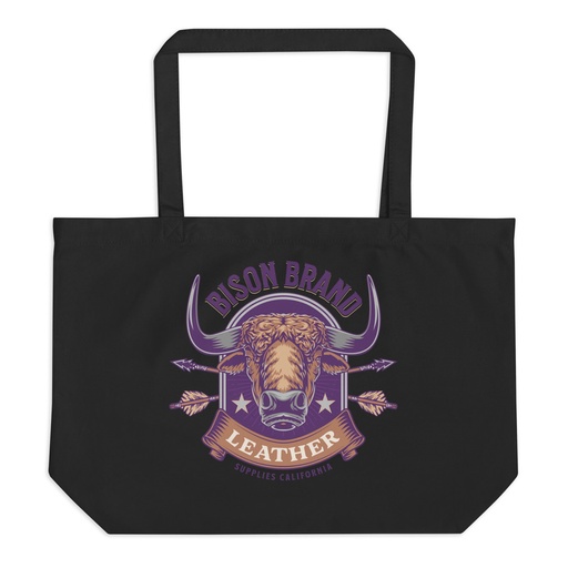 [ID: 378-G211] Bison Brand Leather - Animal Large Eco Tote