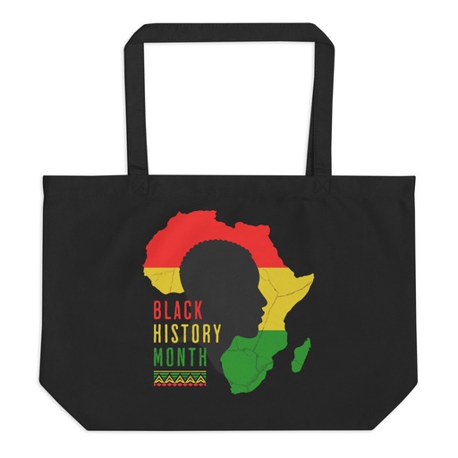 [ID: 378-G221] Black History Month - African Continent Large Eco Tote