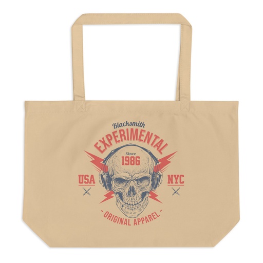 [ID: 378-G231] Blacksmith Experimental - Rock Skull Large Eco Tote