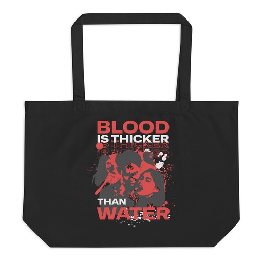 [ID: 378-G237] Blood is Thicker than Water Large Eco Tote