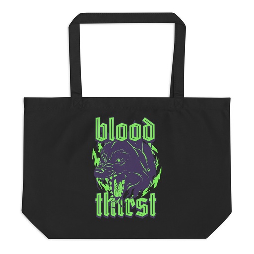 [ID: 378-G238] Blood Thirst - Neon Dog Large Eco Tote