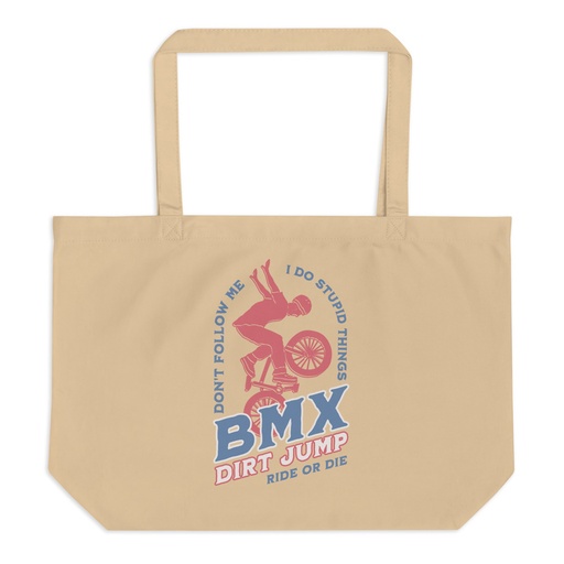 [ID: 378-G244] BMX Dirt Jump - Extreme Sports Large Eco Tote