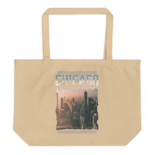 [ID: 378-G257] Born and Raised Large Eco Tote