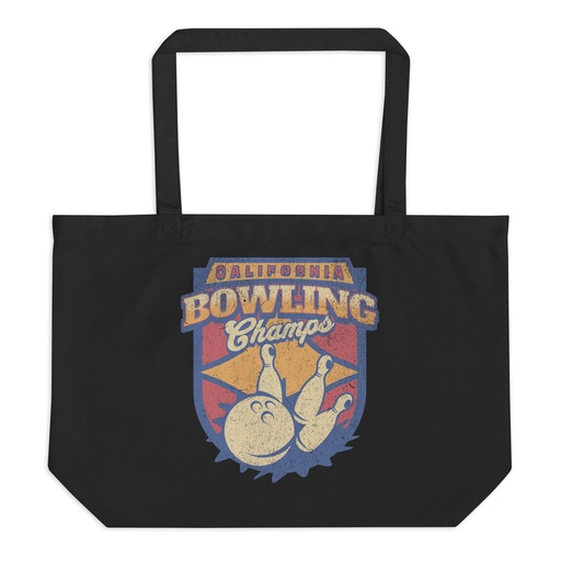 [ID: 378-G275] Bowling Championship - Retro Athlectic Sports Large Eco Tote