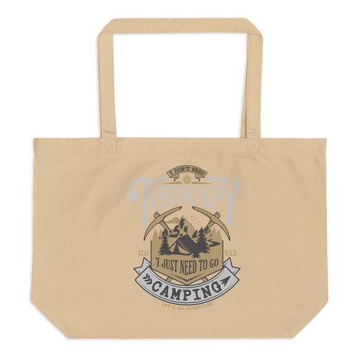 [ID: 378-G325] Camping Emblem Large Eco Tote