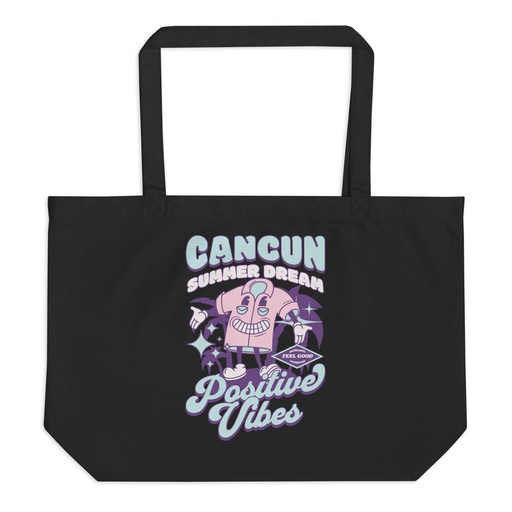[ID: 378-G330] Cancun Positive Vibes Large Eco Tote