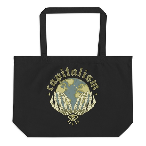 [ID: 378-G333] Capitalism - Earth Large Eco Tote