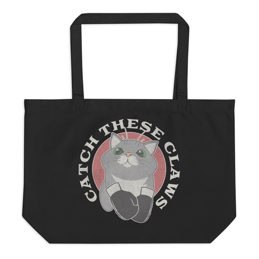 [ID: 378-G344] Catch These Claws - Cute Cat Large Eco Tote