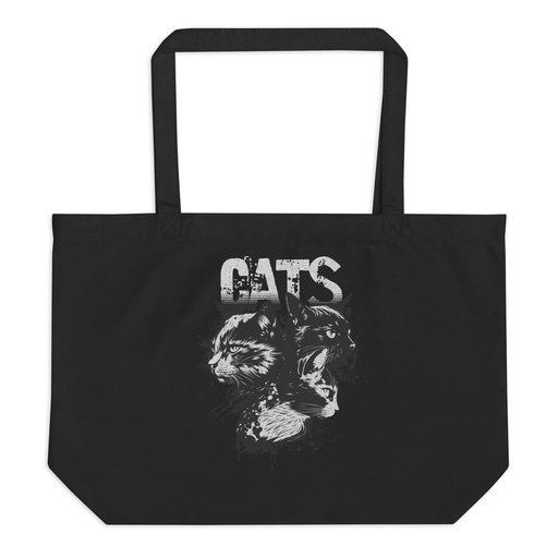 [ID: 378-G349] Cats Large Eco Tote
