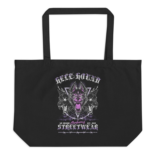 [ID: 378-G354] Cerberus Hell Hound Streetwear - Dark Aesthetic Large Eco Tote