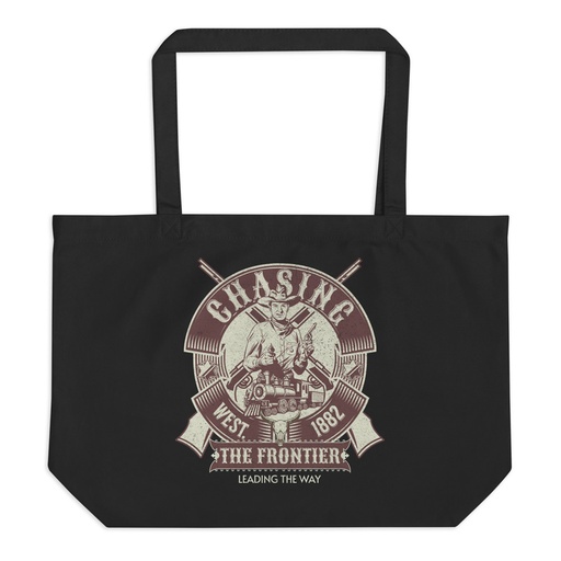[ID: 378-G360] Chasing the Frontier Large Eco Tote