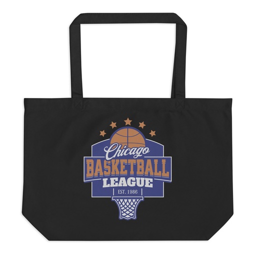 [ID: 378-G363] Chicago Basketball League - Athlectic Sports Large Eco Tote