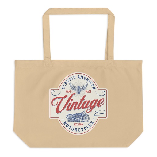 [ID: 378-G379] Classic American Motorcyles - Vintage Large Eco Tote