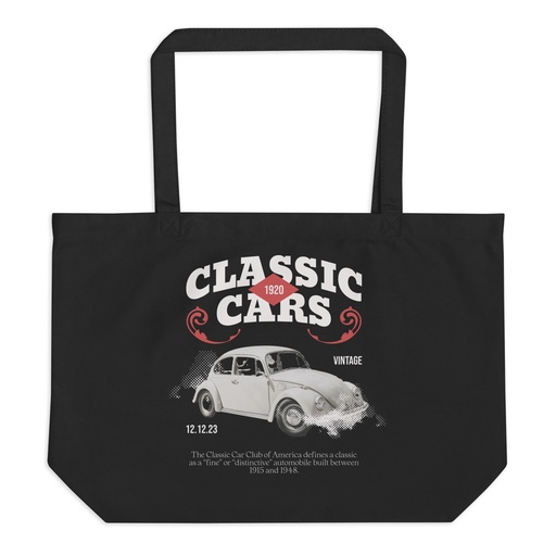 [ID: 378-G382] Classic Cars Large Eco Tote