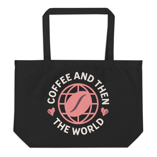 [ID: 378-G393] Coffee and Then The World - Earth Large Eco Tote