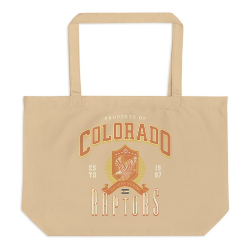 [ID: 378-G407] Colorado Raptors - Rugby Sports Team Large Eco Tote