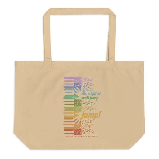 [ID: 378-G410] Colorful Retro Keyboard Large Eco Tote