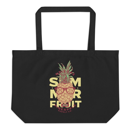 [ID: 378-G417] Cool Pineapple - Tropical Fruit Large Eco Tote
