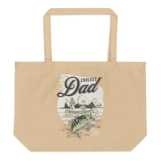 [ID: 378-G419] Coolest Dad Large Eco Tote