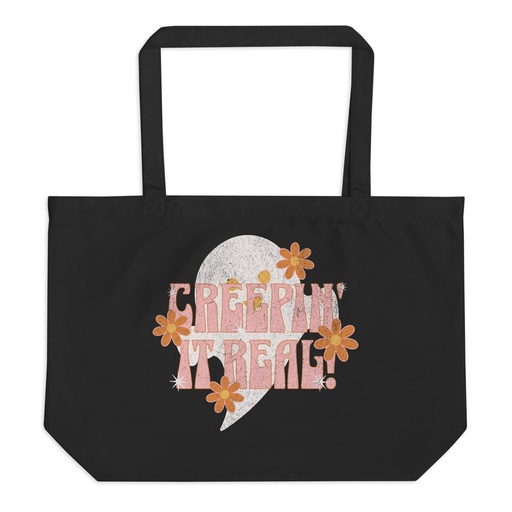 [ID: 378-G436] Creepin' It Real - Halloween Large Eco Tote
