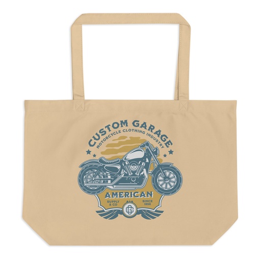 [ID: 378-G443] Custom Garage - Motorcycle Large Eco Tote