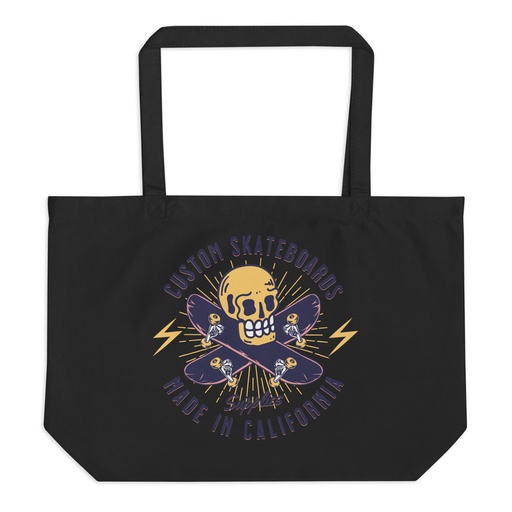 [ID: 378-G446] Custom Skateboards - Skull Large Eco Tote