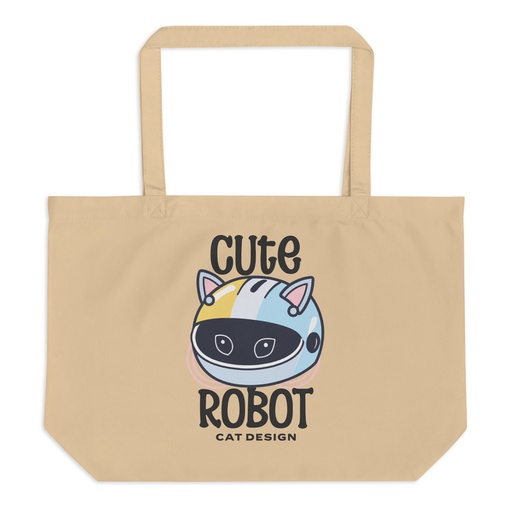 [ID: 378-G451] Cute Cat - AI Large Eco Tote