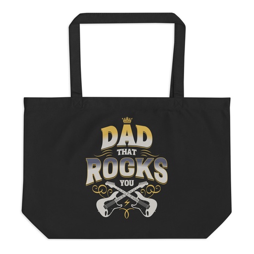 [ID: 378-G460] Dad That Rocks You - Electric Guitar Large Eco Tote