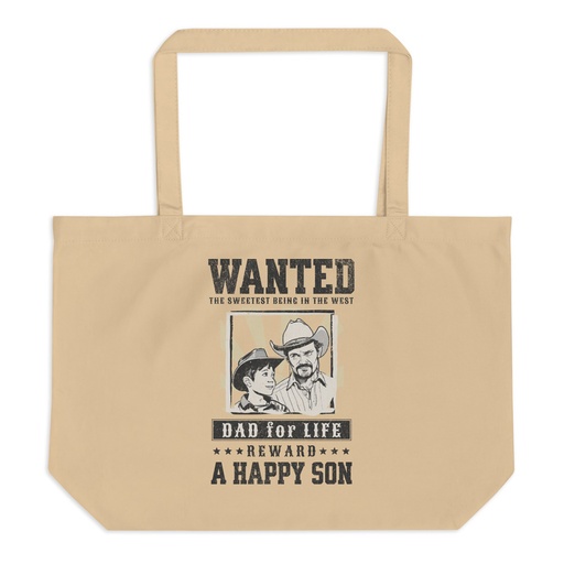 [ID: 378-G461] Dad Wanted Large Eco Tote