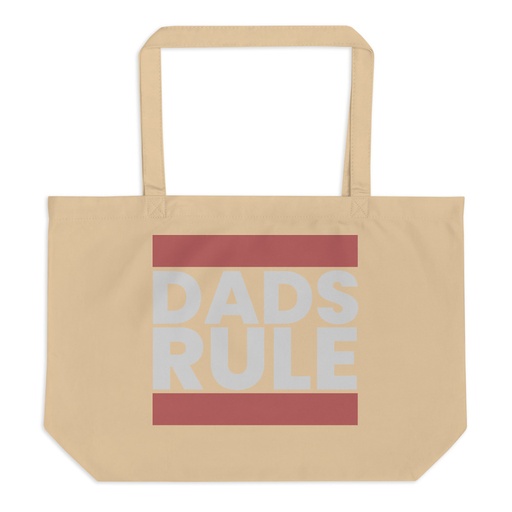 [ID: 378-G462] Dads Rule (1) Large Eco Tote