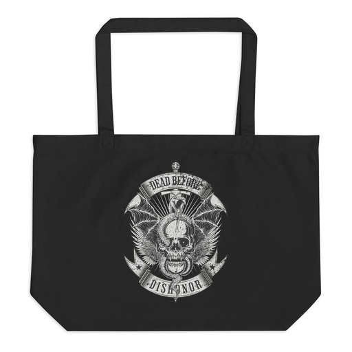 [ID: 378-G472] DEAD BEFORE DISHONOR Large Eco Tote